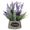 Northlight Lavender Bouquet in "Flower" Spring Basket with Handle - 12"